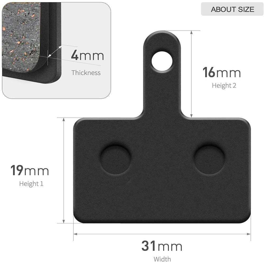 4PC Cycle MTB Resin Brake Pads For Deore Tektro Shimano Disc Brake Disc Pads - Fresh Stock Dated February 2026