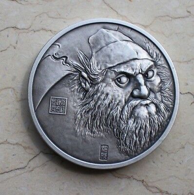 China 50mm (around 100 Grams) Silver Medal - Zhong Kui The Ghost Buster - Fresh Stock Dated February 2026