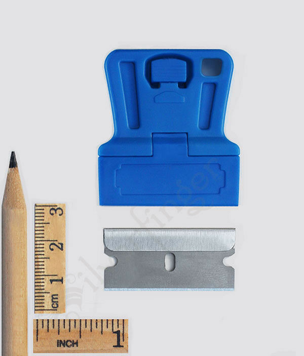 5—20pc MINI RAZOR BLADE SCRAPERS • Single Edge Razor Paint Scraper Holder Handle - Fresh Stock Dated December 2025