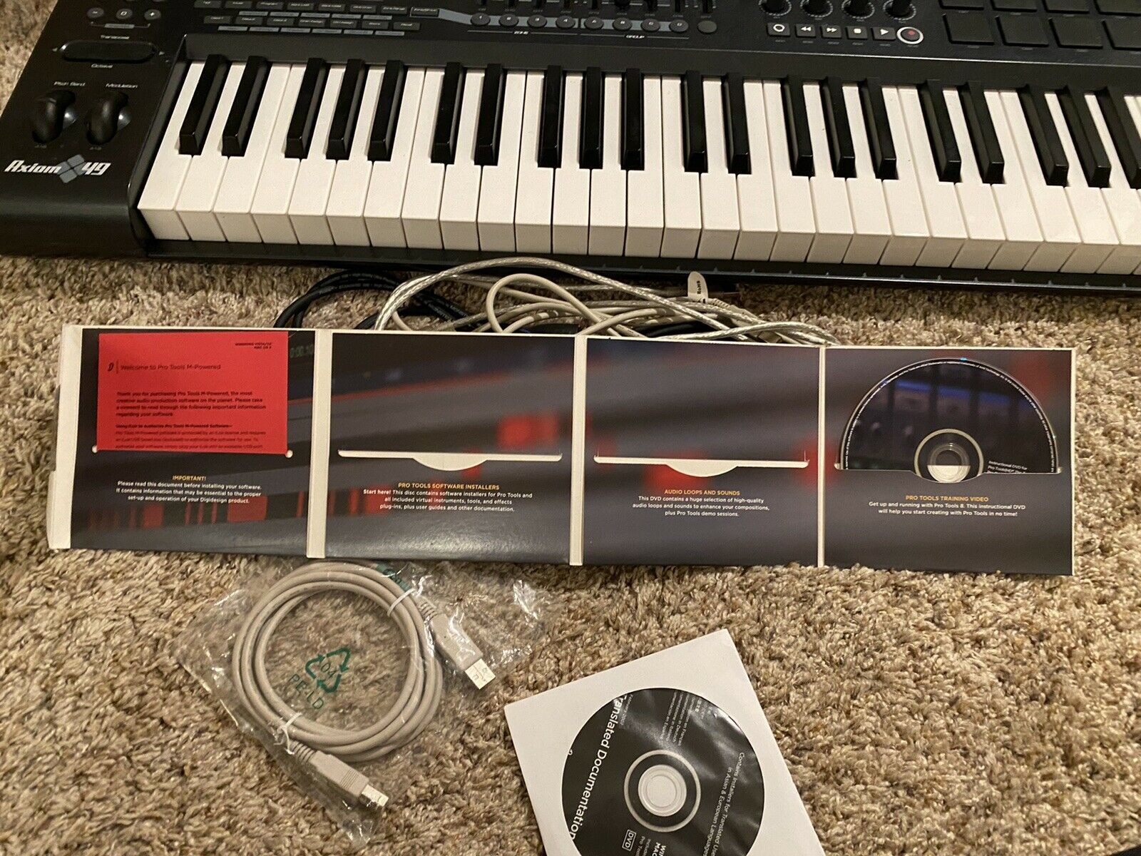 M-Audio Axiom 49 Key Semi Weighted USB MIDI Controller W/ Cables & Box - Fresh Stock Dated February 2026