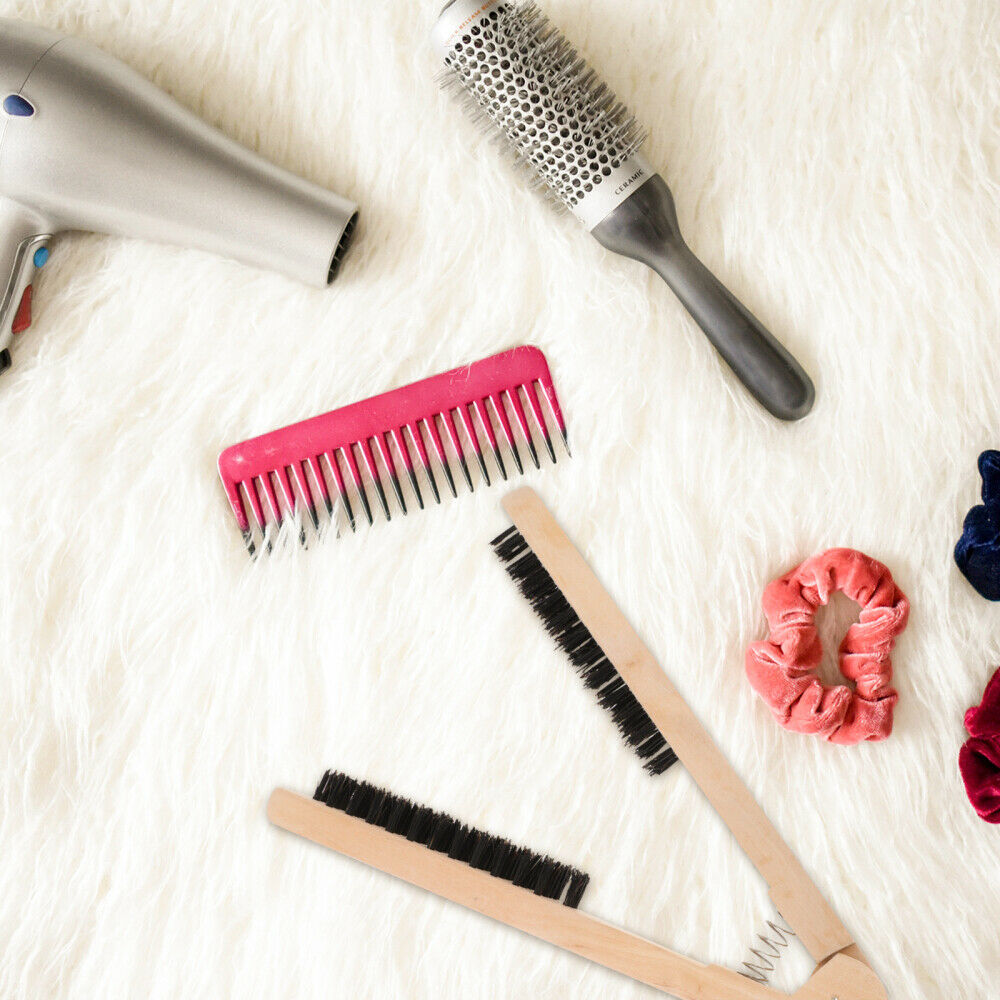 2Pcs Hair Straightening Brush V-shaped Hair Comb Hair Straightener Comb Tool - Fresh Stock Dated February 2026