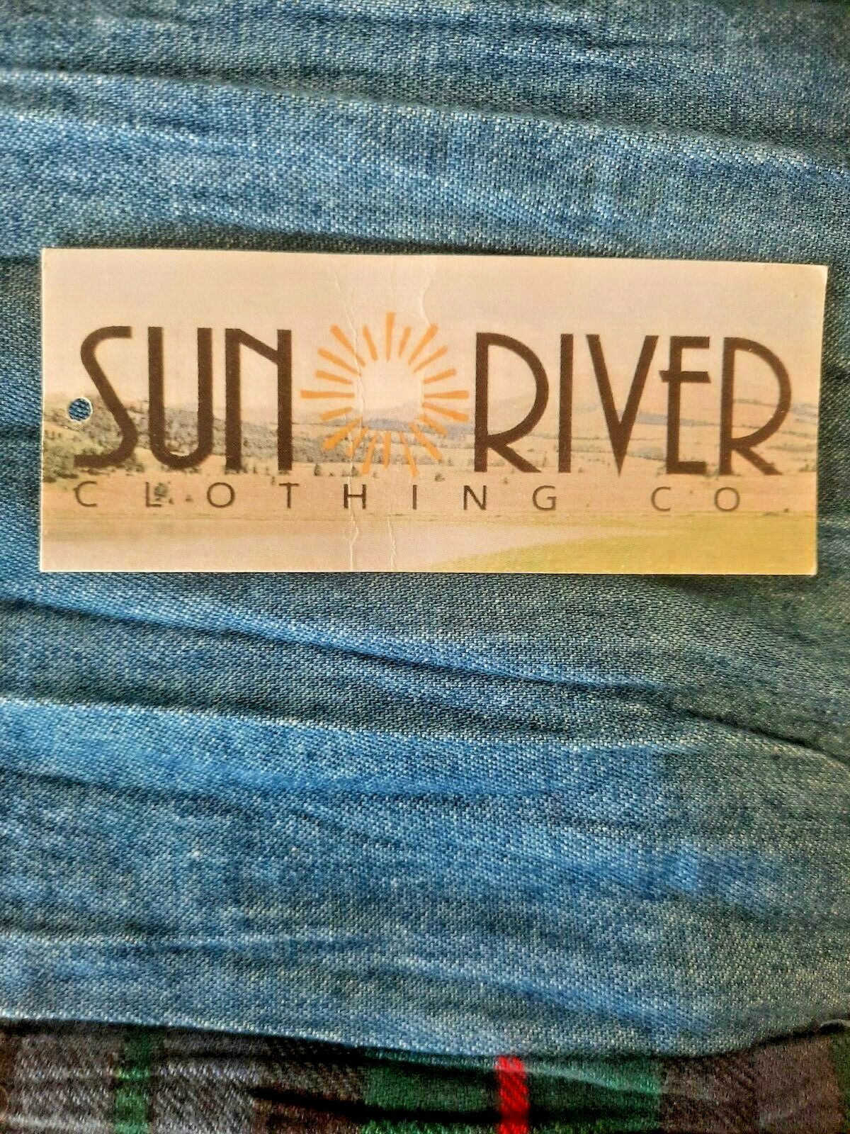 Vintage 80s 90s denim + patchwork crinkle prairie skirt L - Fresh Stock Dated February 2026