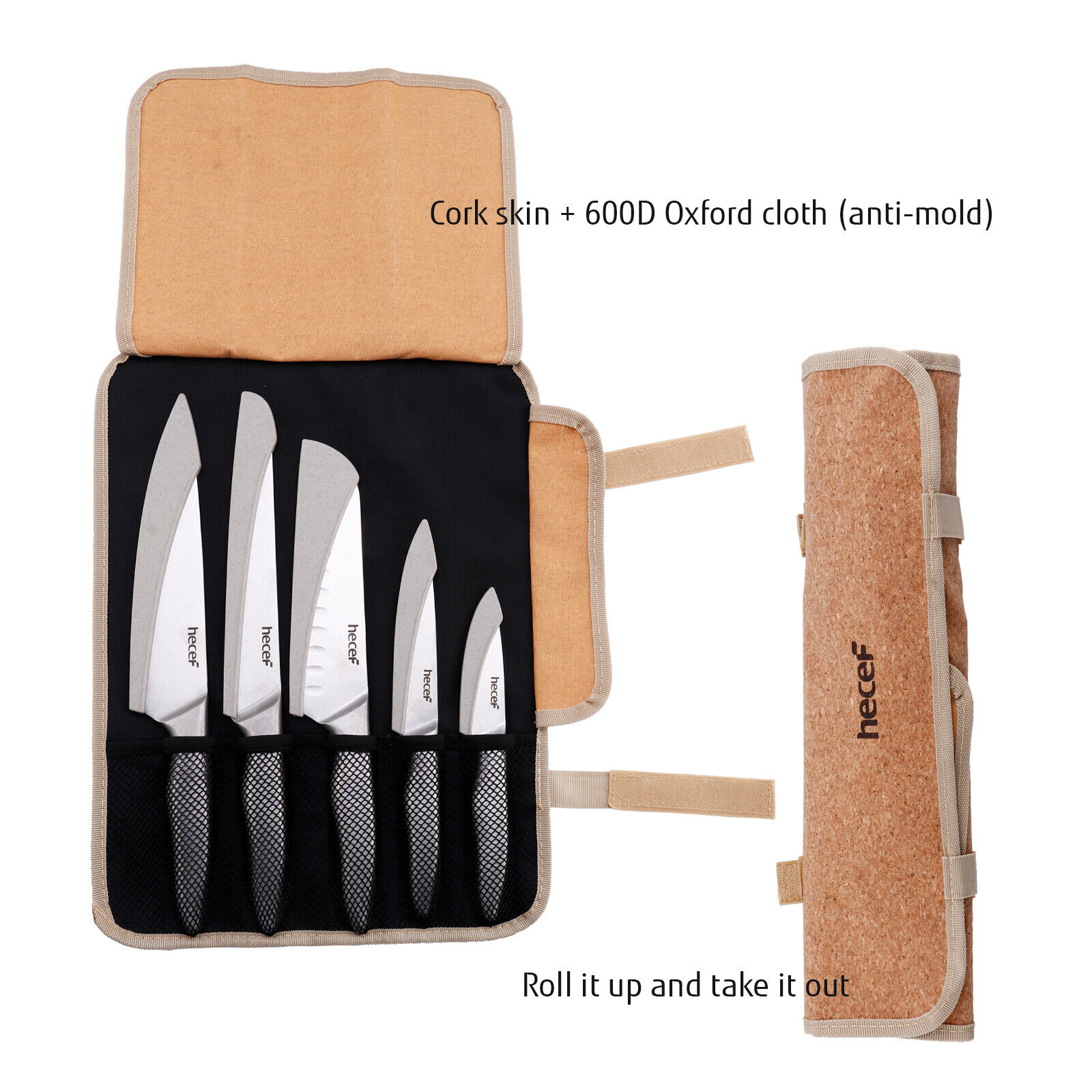 5 Pcs Knife Set for Kitchen with Sheaths Very Sharp German Stainless Steel Knife - Fresh Stock Dated February 2026