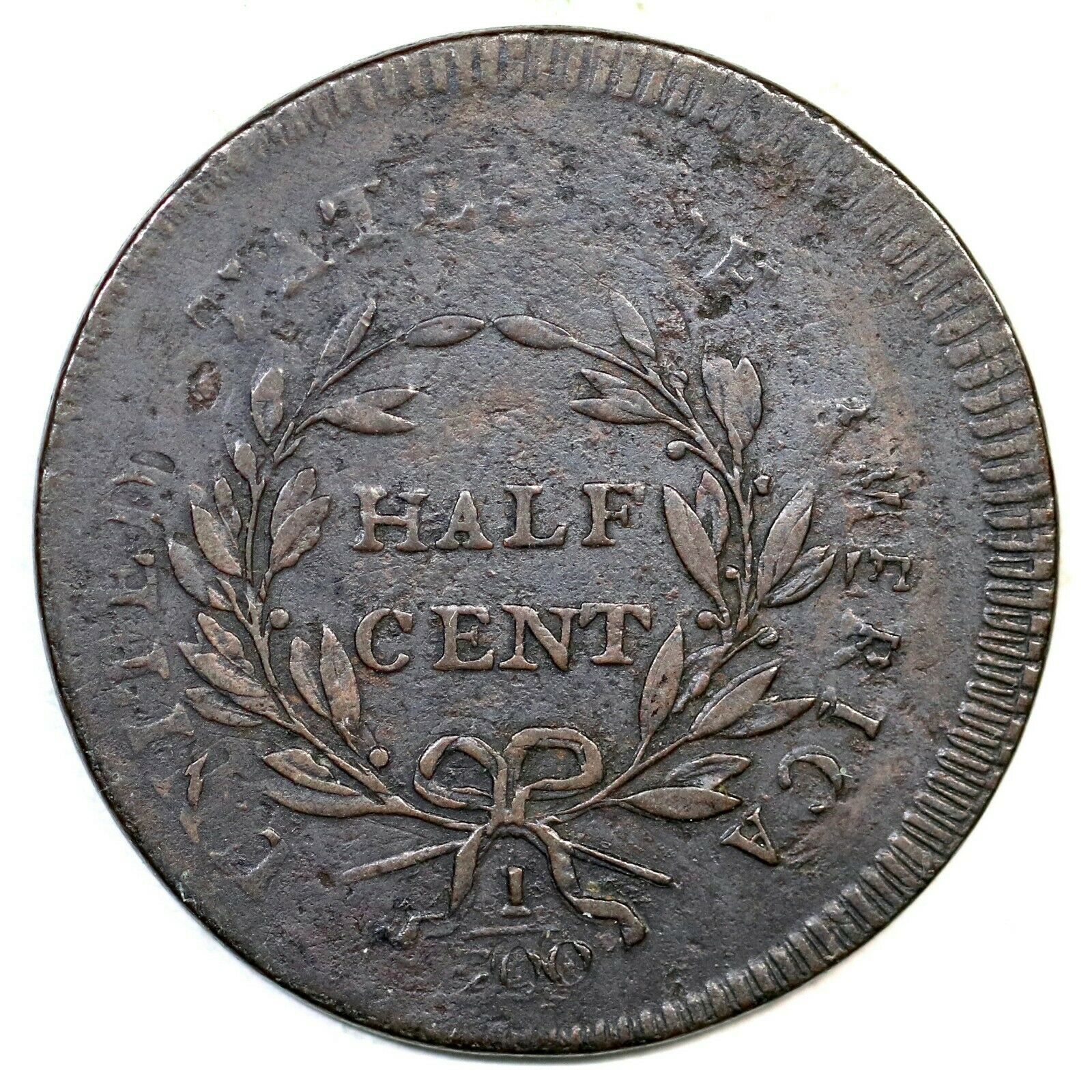 1795 C-6a R-2 Double Struck Liberty Cap Half Cent Coin 1/2c - Fresh Stock Dated February 2026