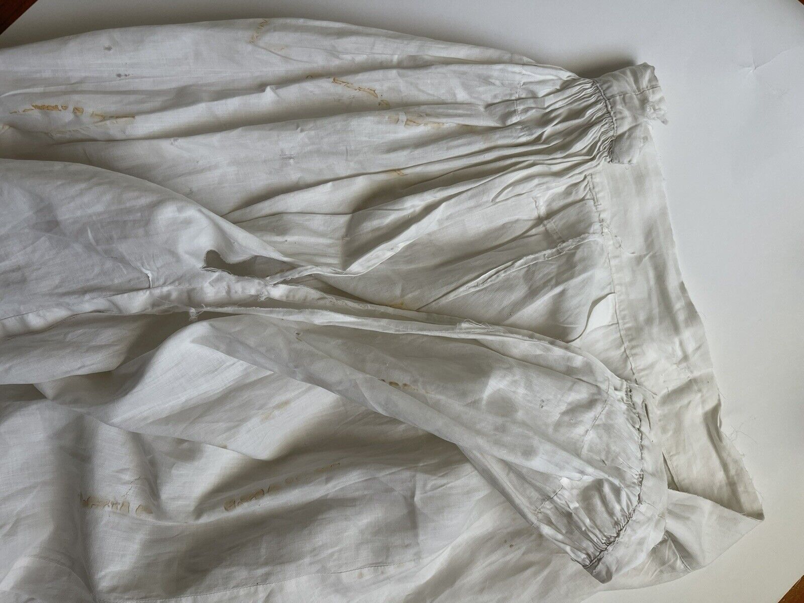 Vintage Antique Victorian Long Lawn White Textured Petticoat Skirt AS IS Study - Fresh Stock Dated March 2026