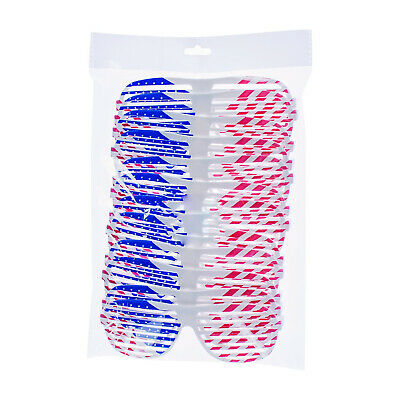 12x USA American Flag Shutter Glasses Summer Beach Themed Party Photo Props - Fresh Stock Dated February 2026