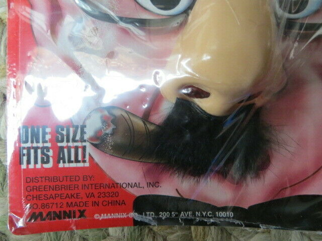 Mr. Boss Groucho Marx Funny Nose Disguise Glasses Bushy Eyebrows and Mustache - Fresh Stock Dated February 2026