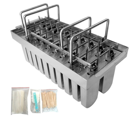 20pcs Stainless Steel Ice Cream Sticks Mold Ice Lolly Popsicle Mold Pop Holder - Fresh Stock Dated December 2025