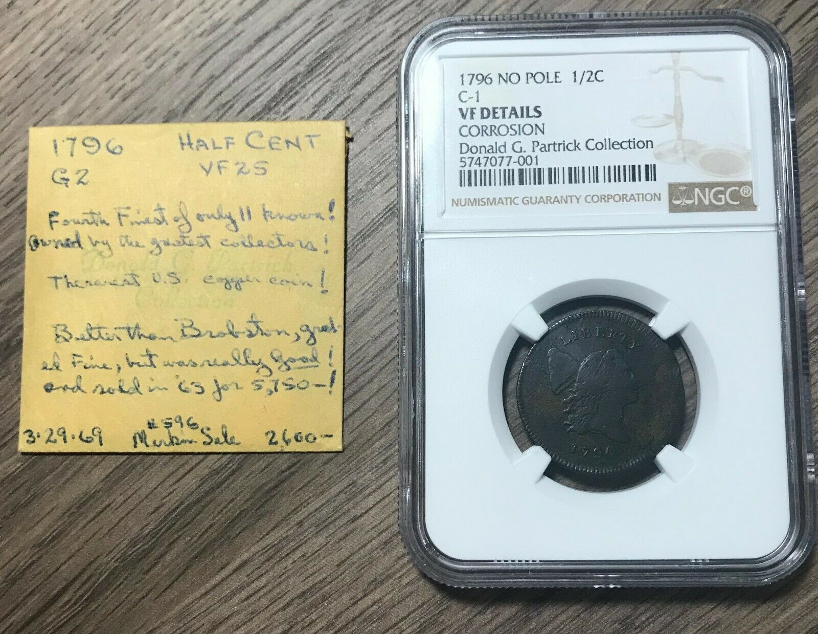 1796 C-1 R-2 NGC VF Details Liberty Cap Half Cent Coin 1/2c - Fresh Stock Dated December 2025