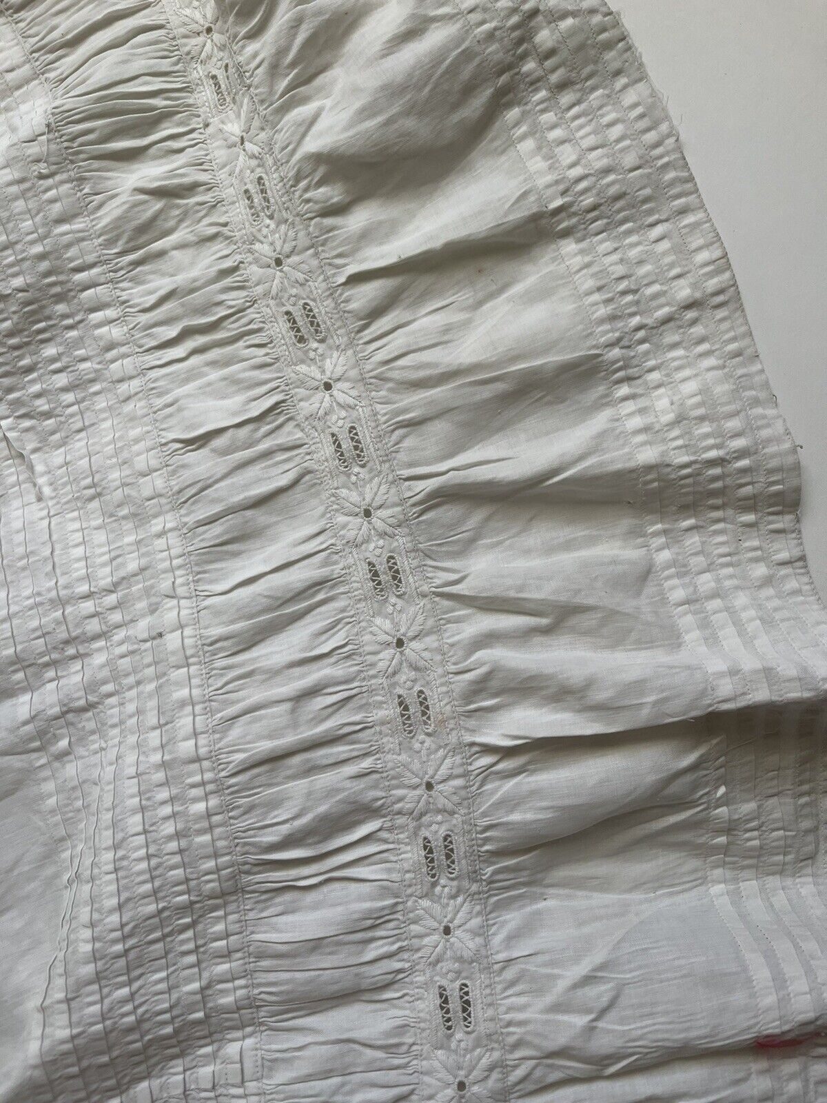 Vintage Antique Victorian Long Lawn White Textured Petticoat Skirt AS IS Study - Fresh Stock Dated March 2026