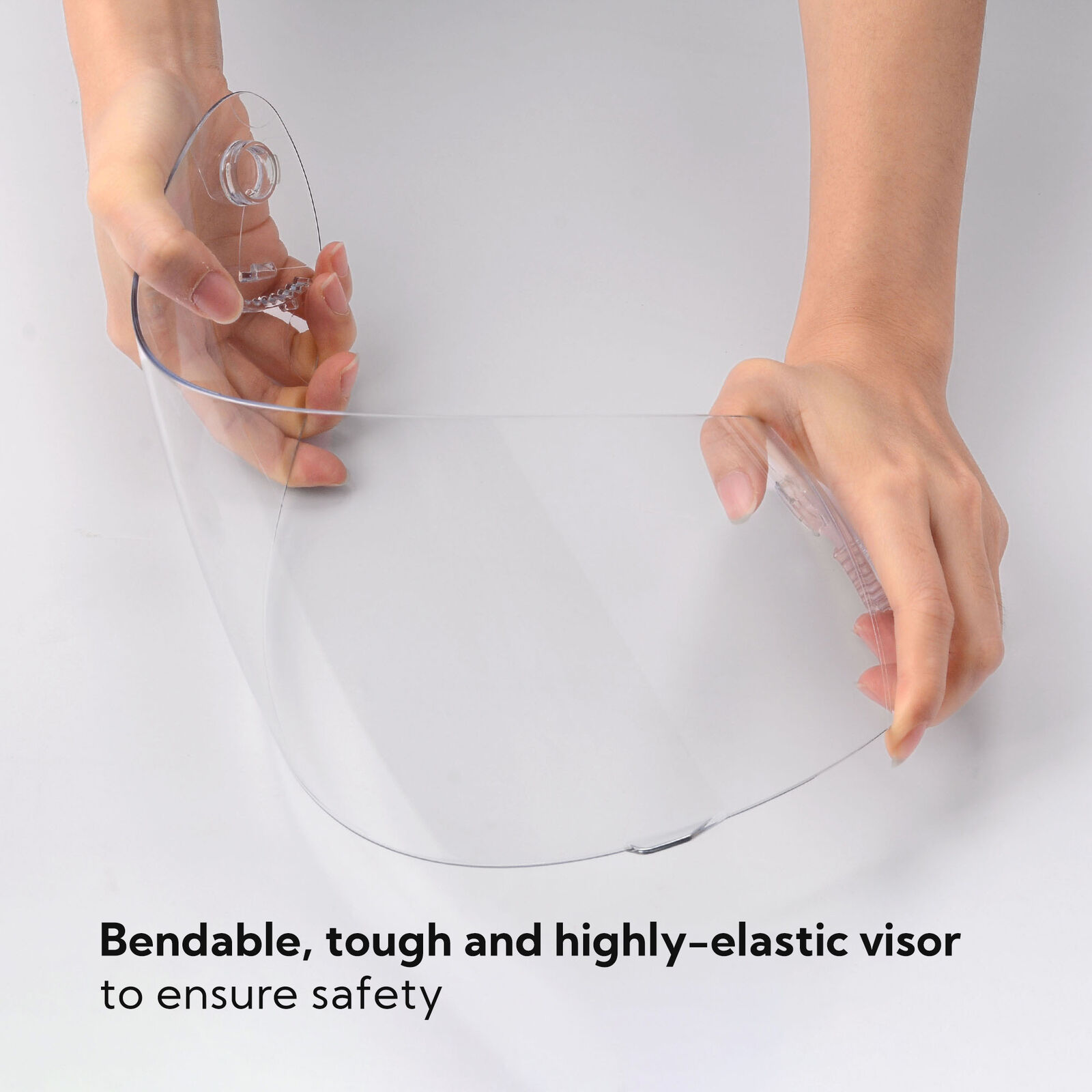 AHR RUN-B Replacement Motorcycle Helmet Front Visor Solid PC Face Shield - Fresh Stock Dated February 2026