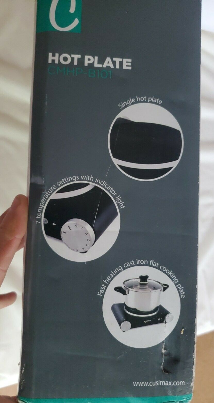 Cusimax Portable Electric Hot Plate CMHP-B101 - Fresh Stock Dated February 2026