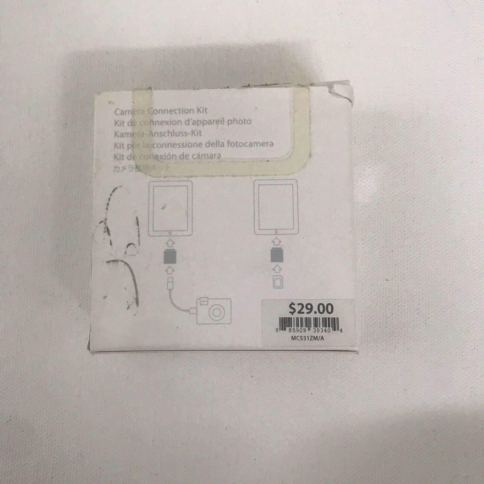 Genuine Apple iPad iPod Camera Connection Kit MC531ZM/A Model A-1362 A-1358 - Fresh Stock Dated February 2026