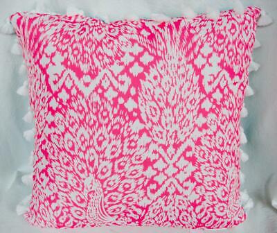 Pottery Barn 1 Lilly Pulitzer Alotta Colada Tassel Pillow NWOT Pink Blue 20