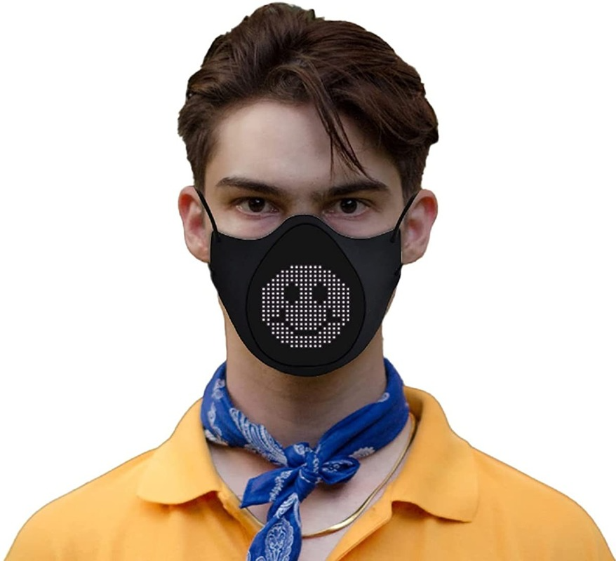 LED Display Mask Comfortable Silicone Bluetooth APP Control DIY Text Drawing - Fresh Stock Dated December 2025