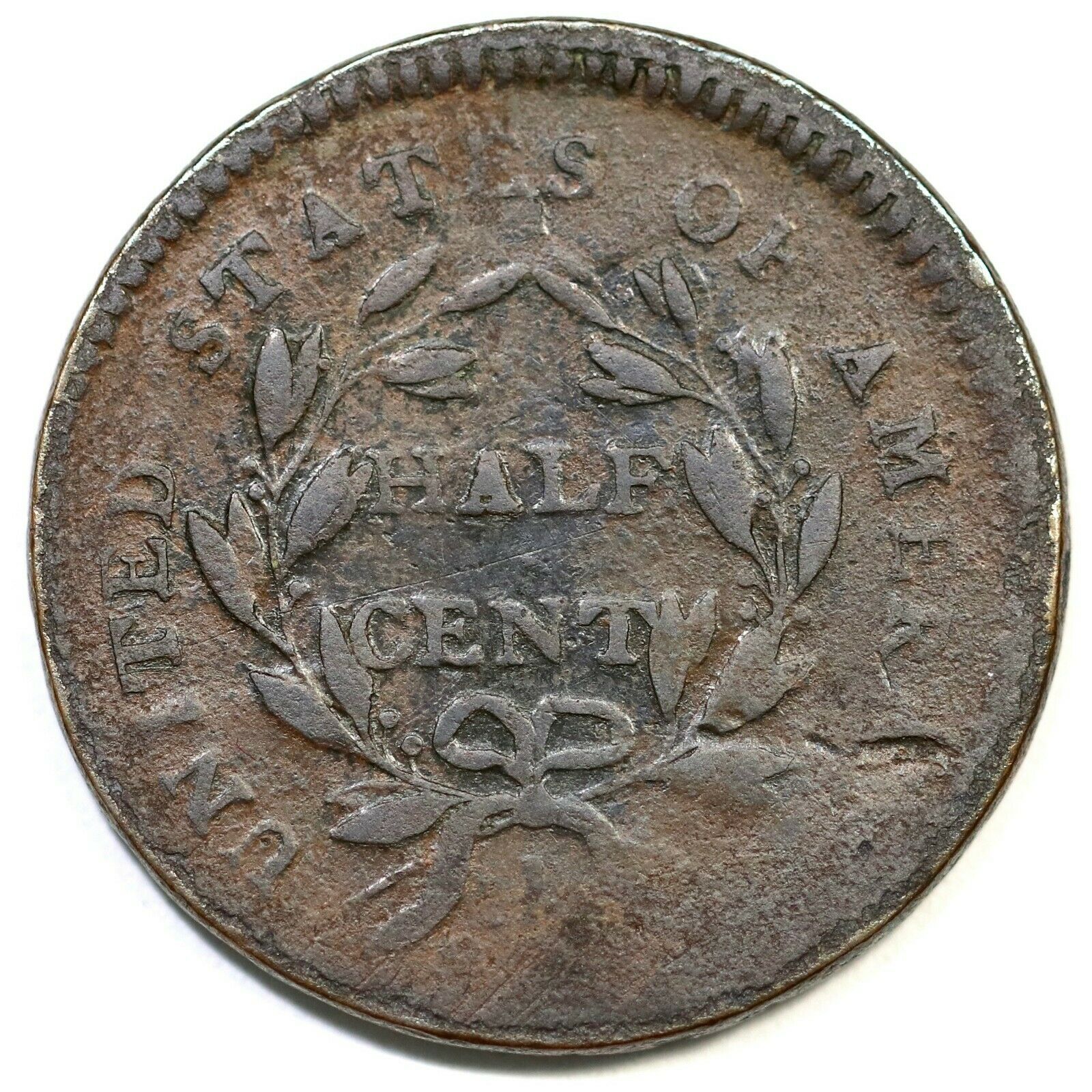 1794 C-4a R-3 Sm Edge Letters Liberty Cap Half Cent Coin 1/2c - Fresh Stock Dated February 2026
