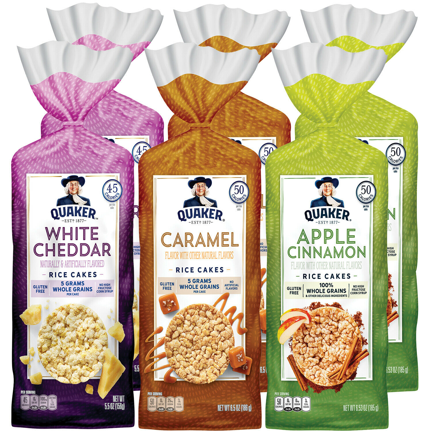 Quaker Rice Cakes, Variety Pack, 6 Bags...... - Fresh Stock Dated December 2025