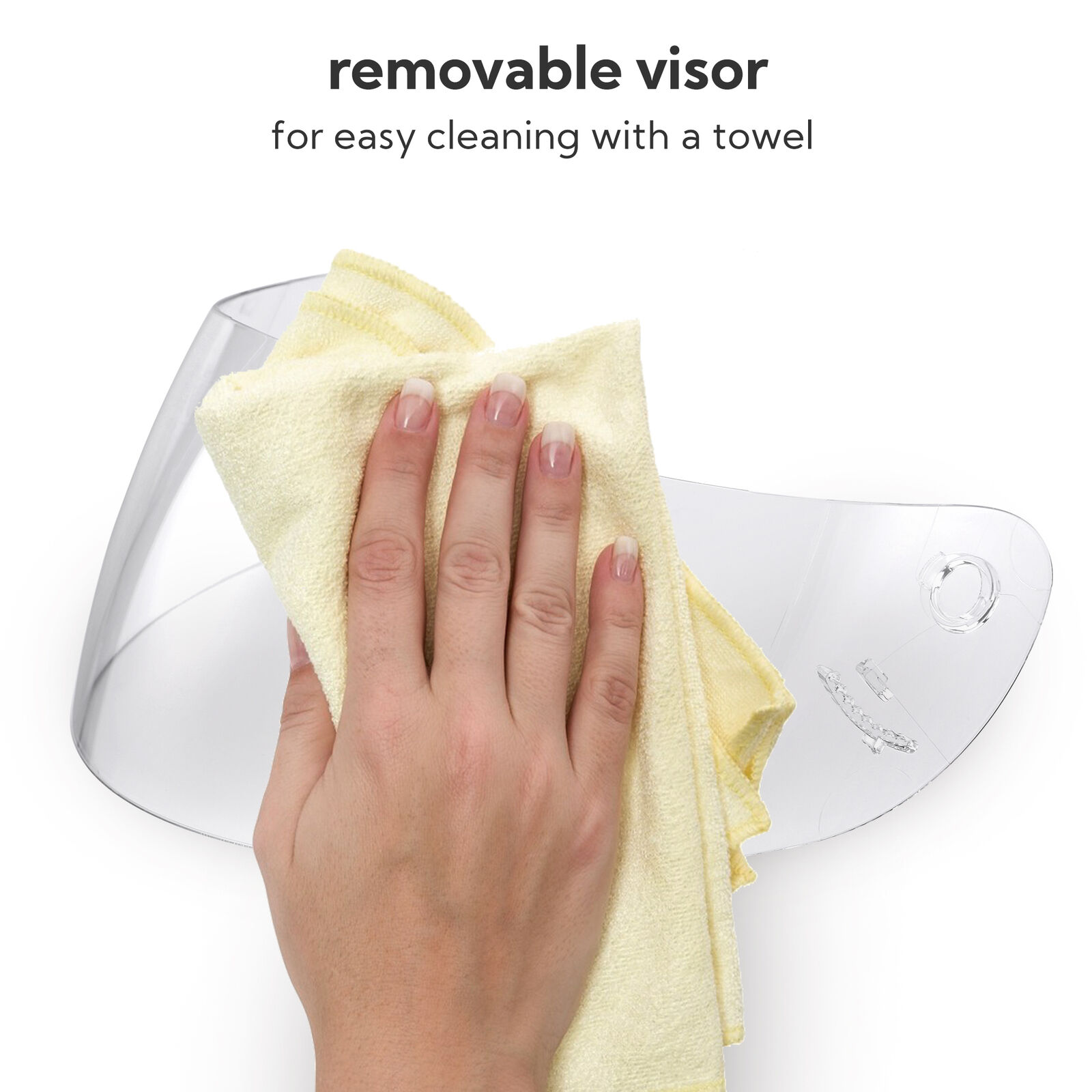 AHR RUN-B Replacement Motorcycle Helmet Front Visor Solid PC Face Shield - Fresh Stock Dated February 2026