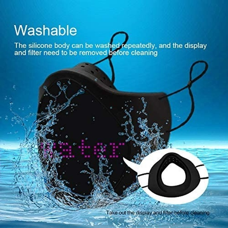 LED Display Mask Comfortable Silicone Bluetooth APP Control DIY Text Drawing - Fresh Stock Dated December 2025