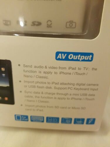 5-in-1 Connection Kit for iPad (Photo Importer) AV Output NEW - Fresh Stock Dated February 2026