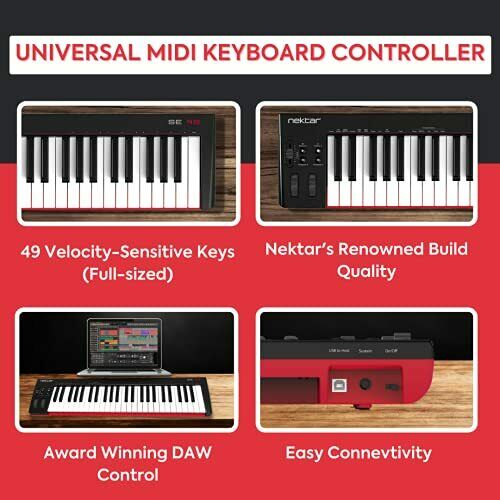 , 49-Key Midi Controller (SE49), Black white Grey - Fresh Stock Dated February 2026