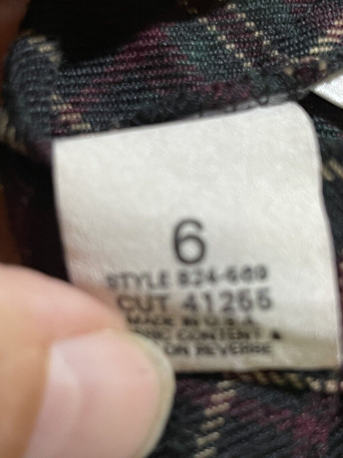 Vintage Briggs women's skirt 6 burgundy green gold plaid pleated - Fresh Stock Dated March 2026