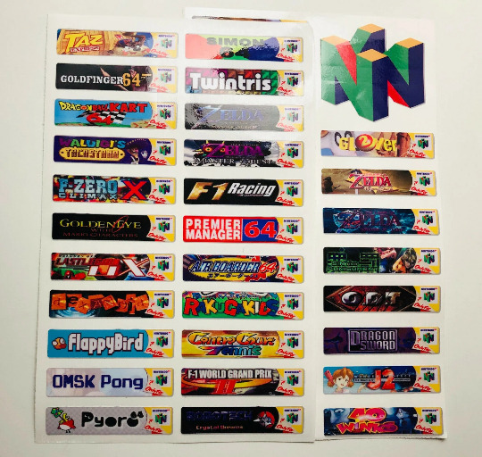64 N64 End Labels All 296 Custom Game Stickers +131 Extras, Variants - Fresh Stock Dated February 2026