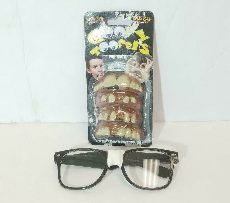 Billy-Bob Geek Dork Nerd Glasses w/ Goofy Toofer Teeth - Fresh Stock Dated February 2026