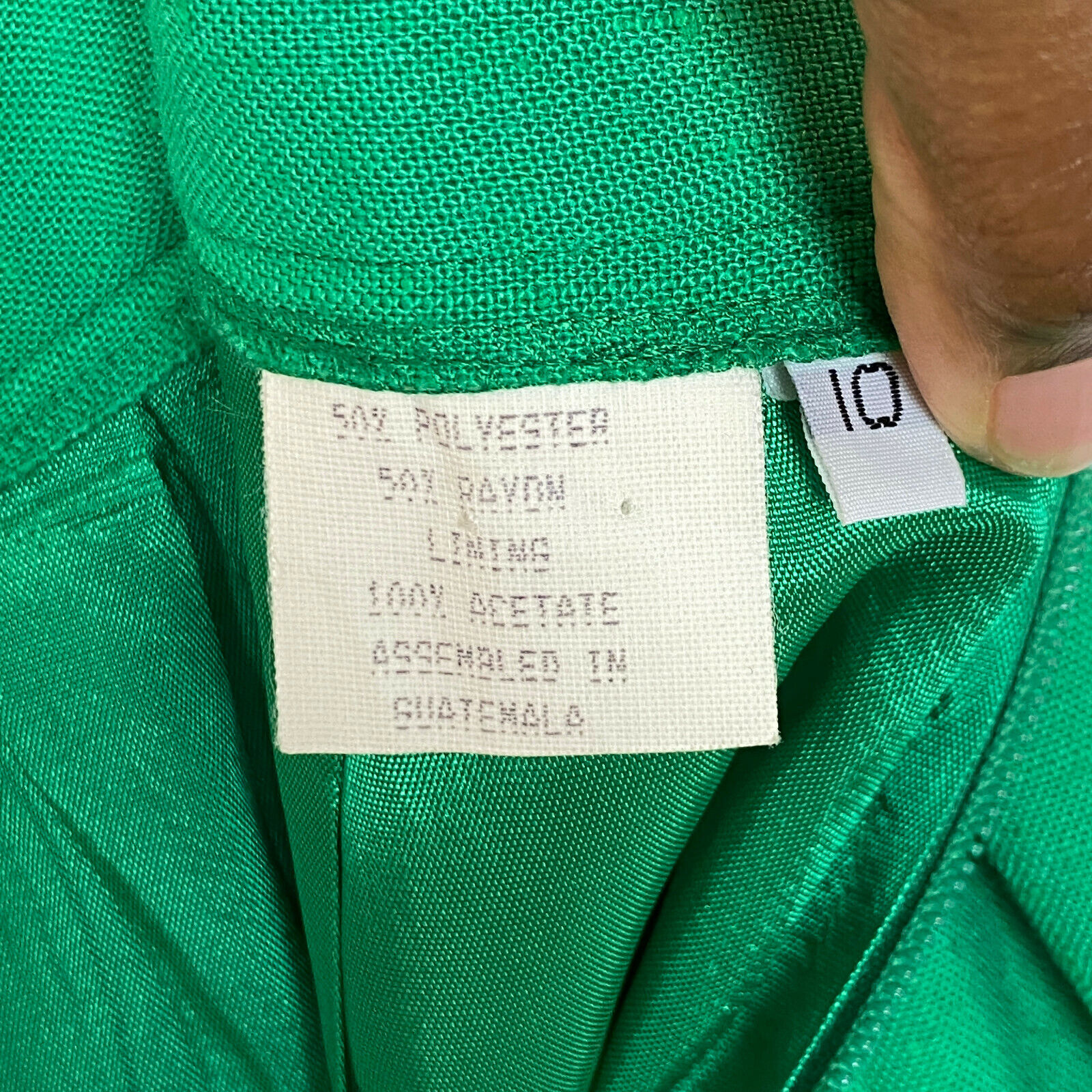 1980s Vintage Solid Green Long Pencil Business Casual Work Skirt Size Small - Fresh Stock Dated March 2026