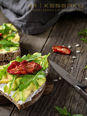 Kessaku 3.5-Inch Paring Knife - Samurai Series - High Carbon 7Cr17MoV Steel - Fresh Stock Dated December 2025