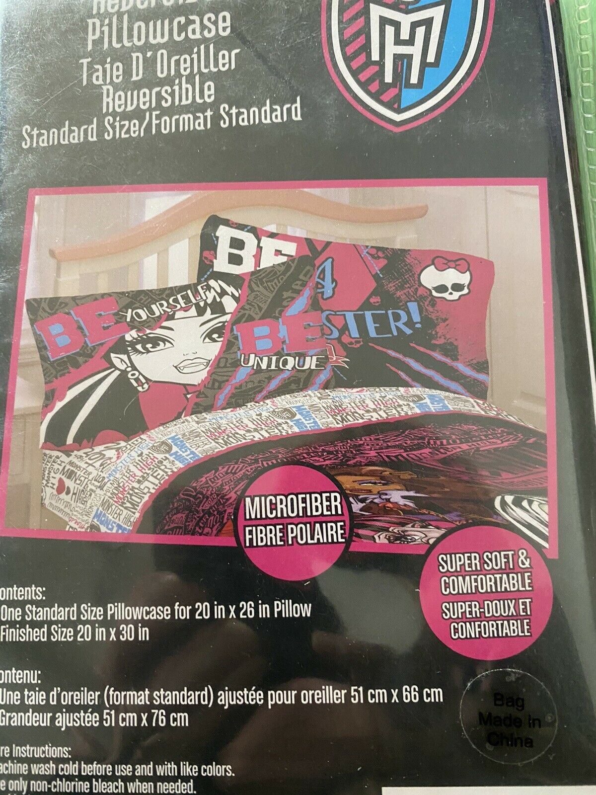 Monster High Pillow Case Teen Kids Pillow Case - Fresh Stock Dated December 2025