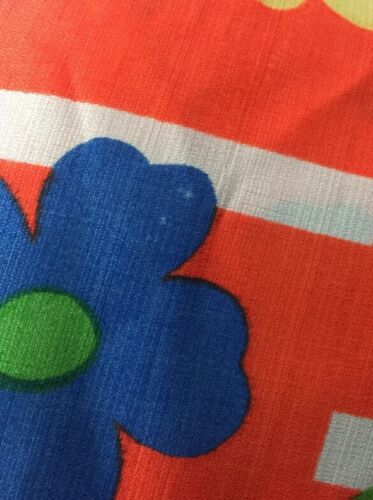 60s Womens Orange Floral Multi Colored Acetate Groovy Maxi Retro Skirt Vintage - Fresh Stock Dated February 2026