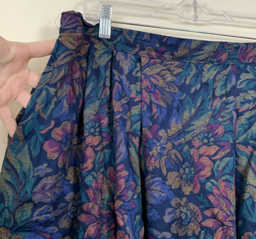 Vintage Pendleton Sophisticates Size 16 Purple Floral Pleated Midi Skirt Pockets - Fresh Stock Dated February 2026