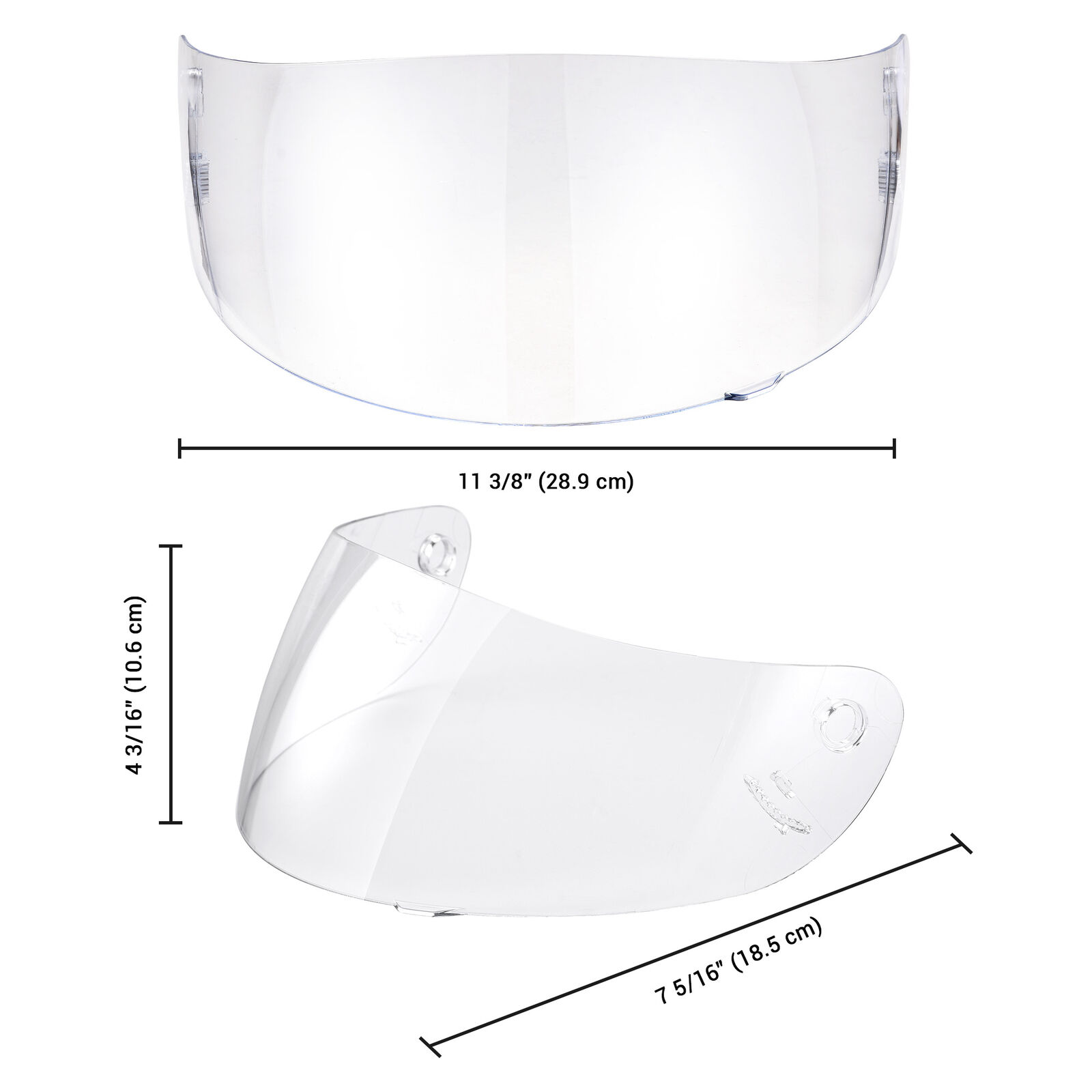 AHR RUN-B Replacement Motorcycle Helmet Front Visor Solid PC Face Shield - Fresh Stock Dated February 2026