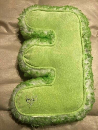 JUSTICE green white SEQUINS MONOGRAM INITIAL LETTER 