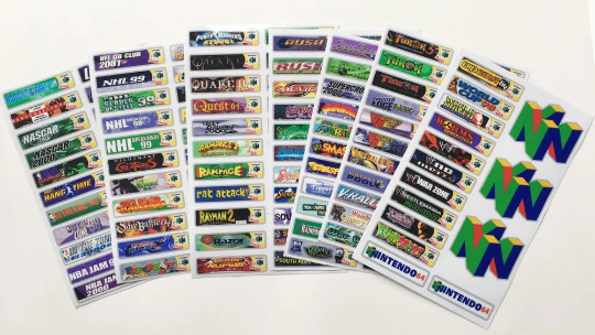 64 N64 End Labels All 296 Custom Game Stickers +131 Extras, Variants - Fresh Stock Dated February 2026