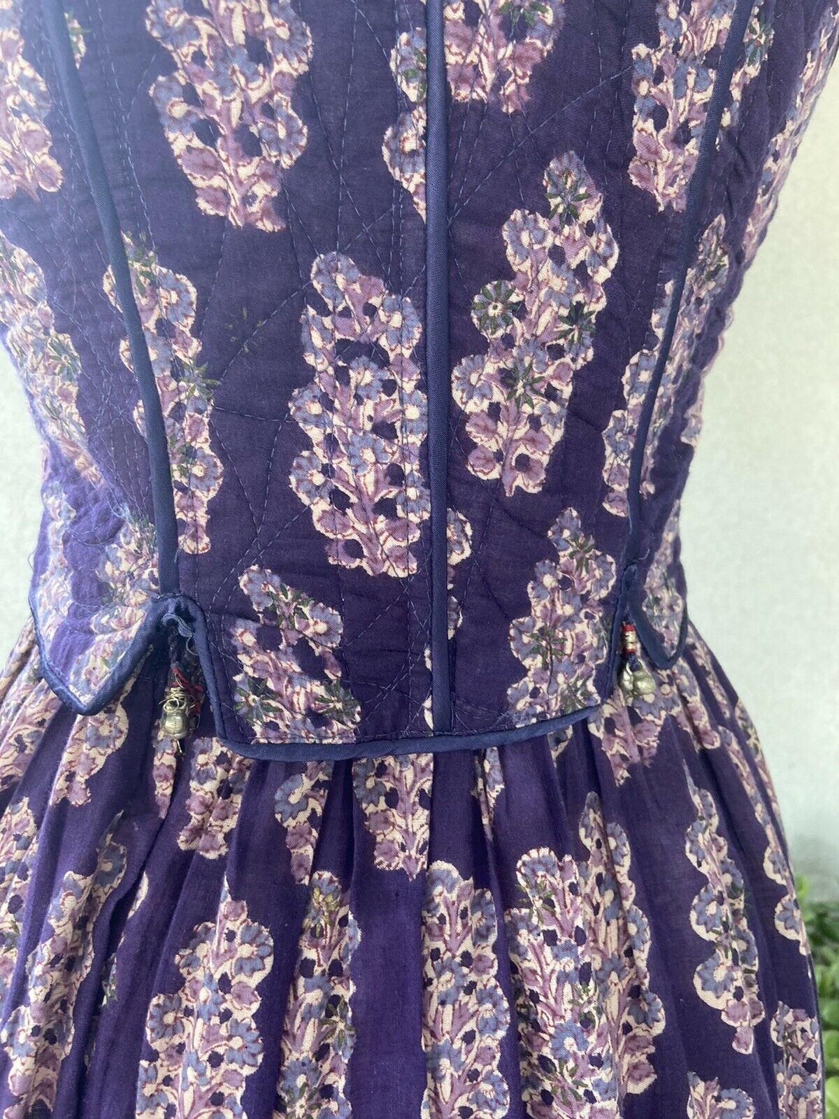 Vintage hippie Phool cotton gauze vest skirt purples XS - Fresh Stock Dated March 2026