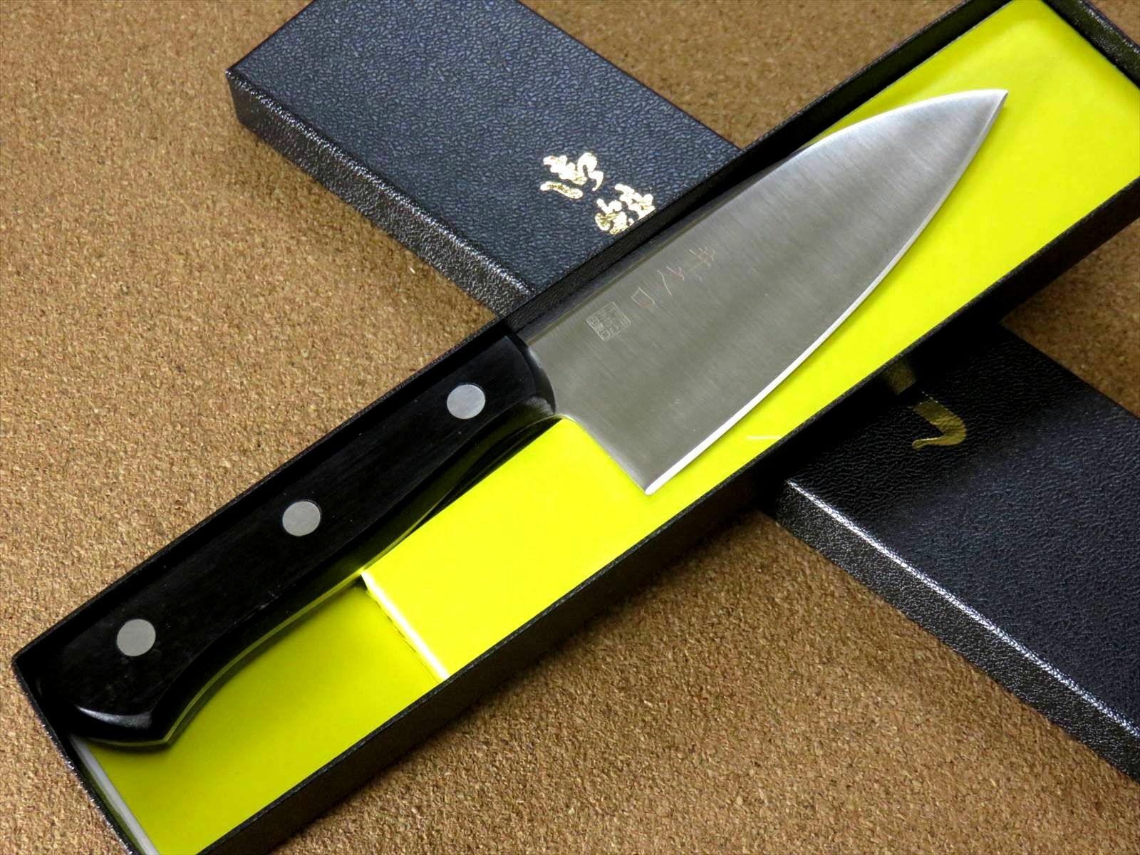 Japanese Kitchen Small Knife 110mm 4 in Double-edged Fishing Outdoor SEKI JAPAN - Fresh Stock Dated December 2025
