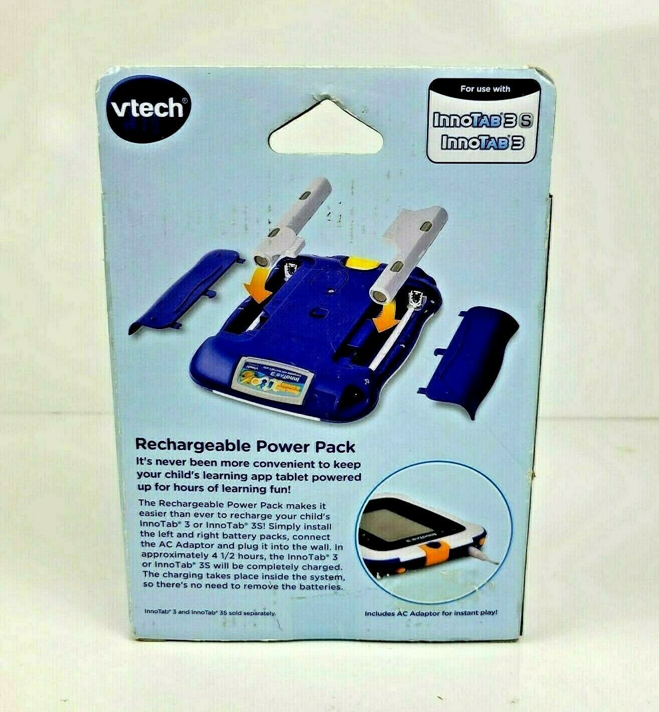 VTech InnoTab 3 & 3S Rechargeable Power Pack + AC Adaptor NEW Open Box - Fresh Stock Dated February 2026