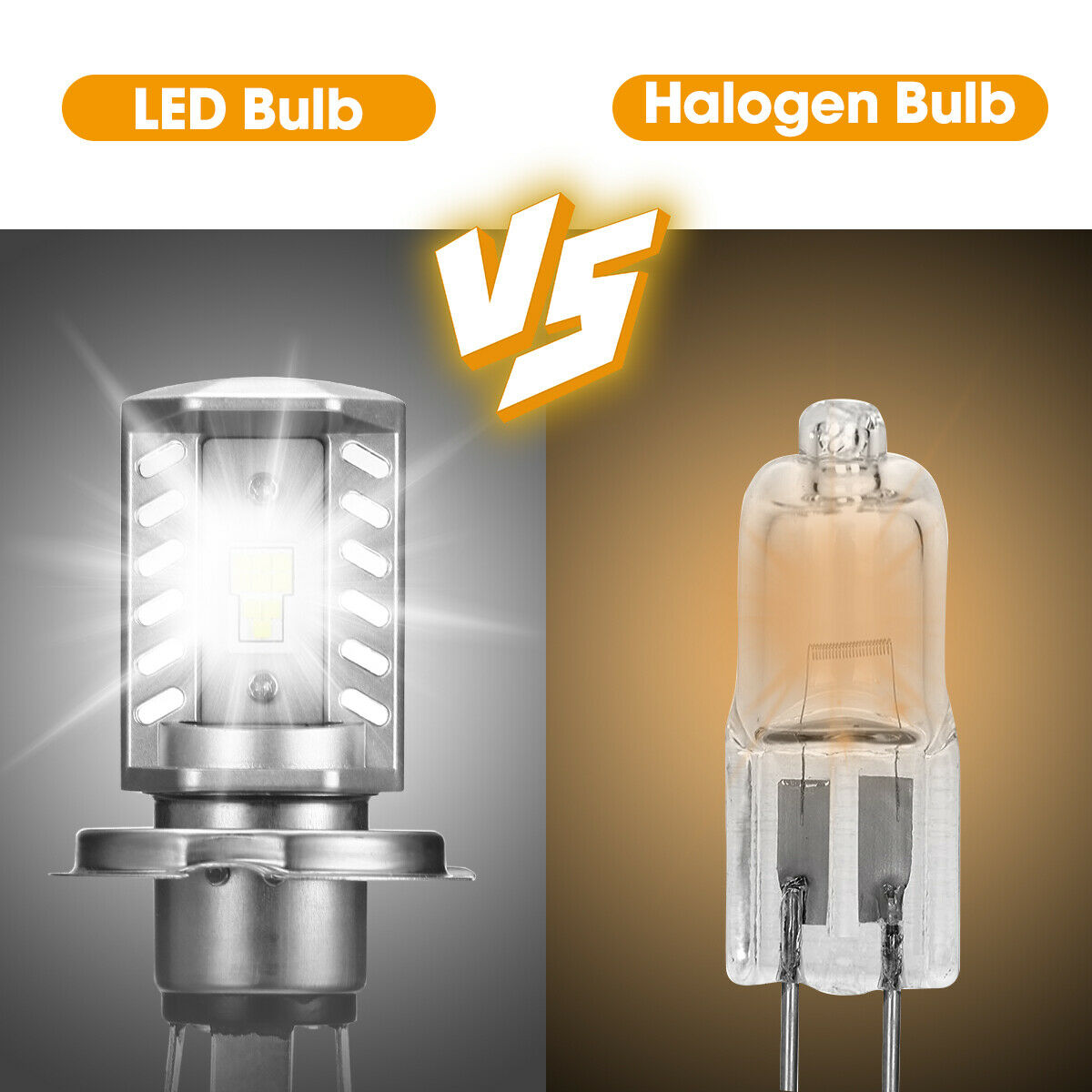 Motorcycle H4 9003 HB2 LED Headlight Bulb 16000LM 6500K Hi/Lo Beam Light - Fresh Stock Dated February 2026