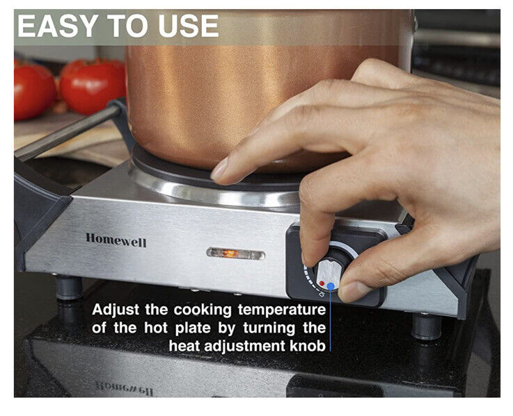 Homewell Stainless Steel Electric Single Hot Plate 1500W - Fresh Stock Dated February 2026