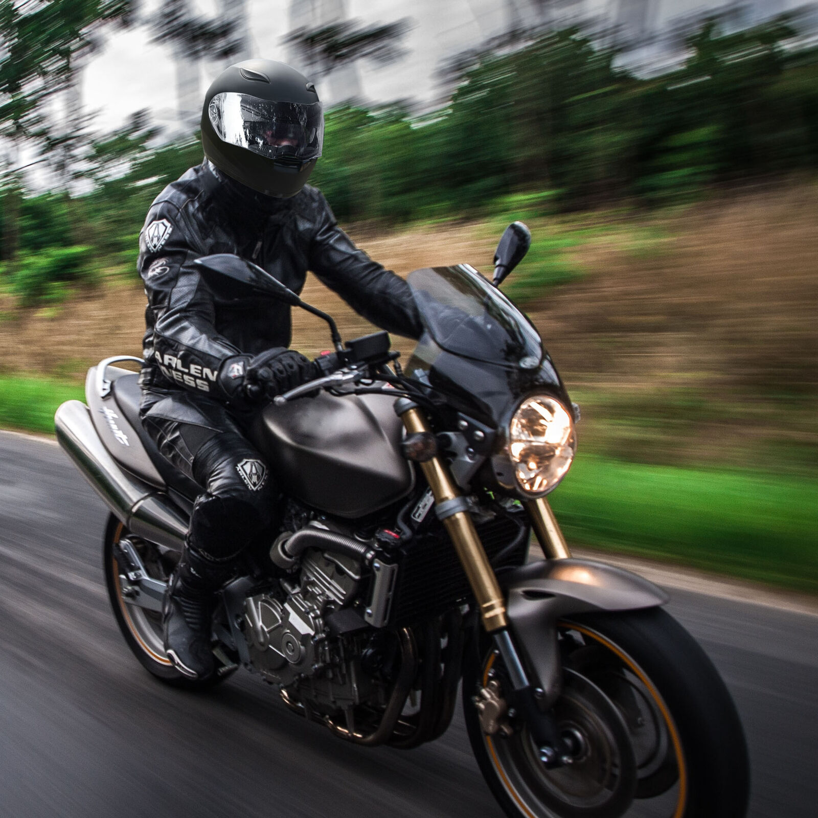 AHR RUN-B Replacement Motorcycle Helmet Front Visor Solid PC Face Shield - Fresh Stock Dated February 2026