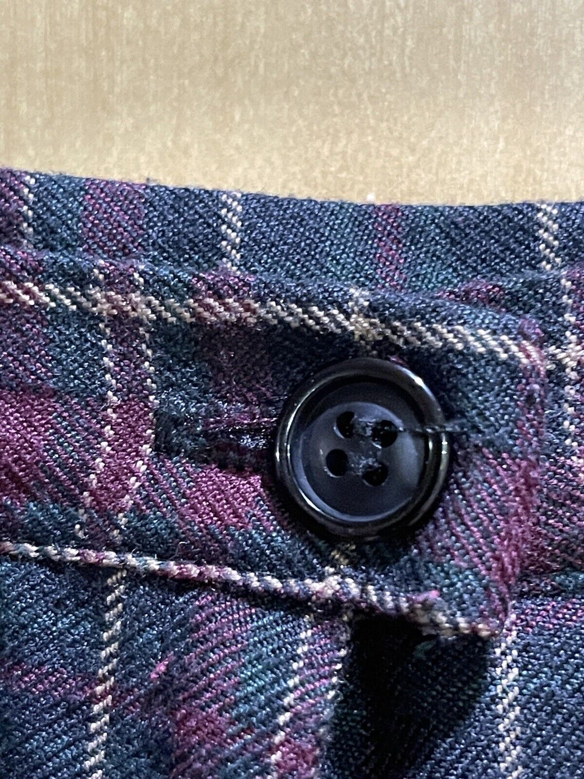 Vintage Briggs women's skirt 6 burgundy green gold plaid pleated - Fresh Stock Dated March 2026