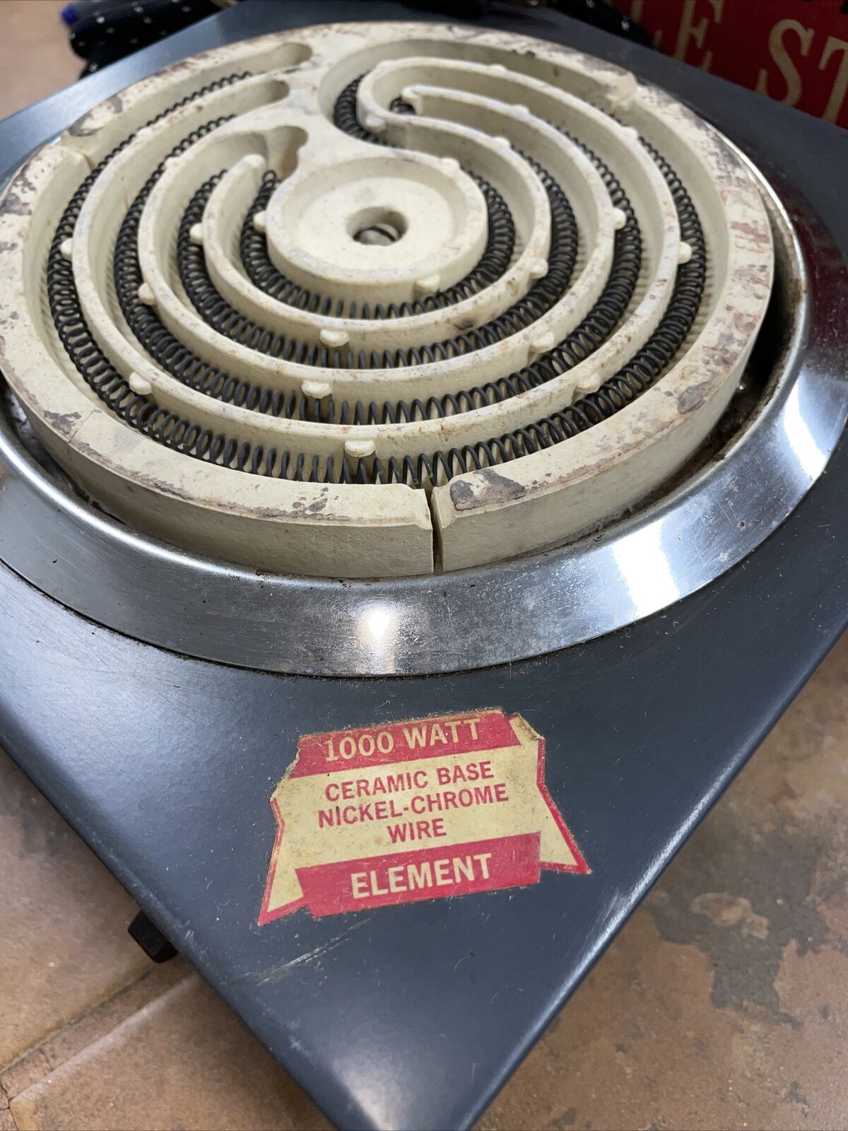Vintage McGraw-Edison Co. Everhot Single Burner Table Stove 1000W 120 V Org. Box - Fresh Stock Dated February 2026
