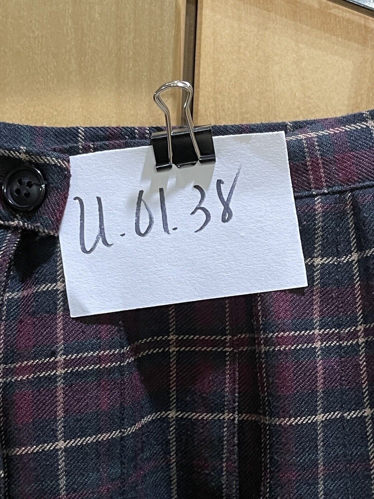 Vintage Briggs women's skirt 6 burgundy green gold plaid pleated - Fresh Stock Dated March 2026