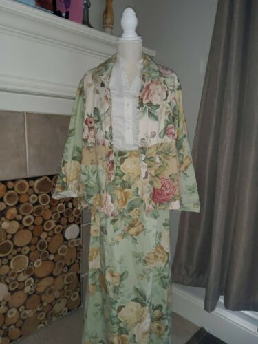 Vintage 90s  Pretty In Pink Floral Maxi Skirt And Jaket Cottagecore/Granny Chic - Fresh Stock Dated December 2025