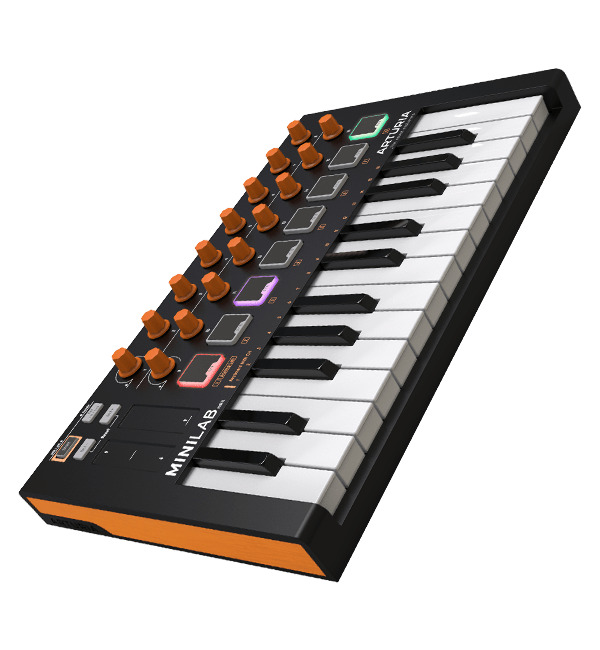 Arturia MiniLab MKII 25-Key USB MIDI Controller Keyboard (Orange Edition)  UC - Fresh Stock Dated February 2026