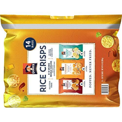 Quaker Rice Crisps Savory Variety Pack 14 single serve bagsPack of 1 - Fresh Stock Dated December 2025