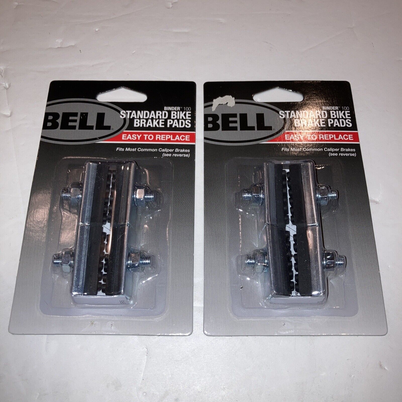 2-Pkgs Bell Standard Bike Brake Pads 7122133 Binder 100 for Side or Center Pull - Fresh Stock Dated February 2026