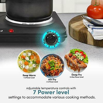 Elite Gourmet Countertop Electric Hot Burner Temperature Controls Power Indic... - Fresh Stock Dated December 2025